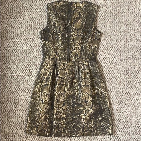 RW&Co Snake skin gold Metallic Dress Sz 2 - Picture 4 of 4